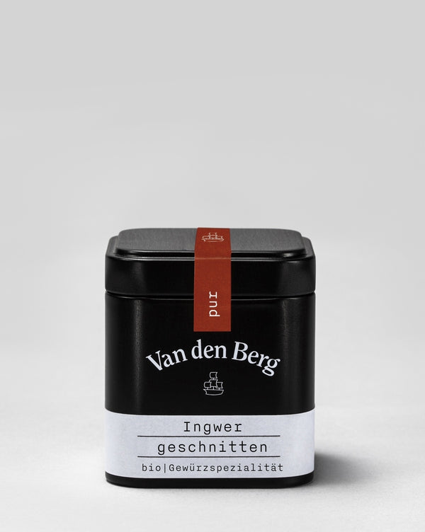 Van den Berg Ingwer Geschnitten pur Dose 155 ml bio