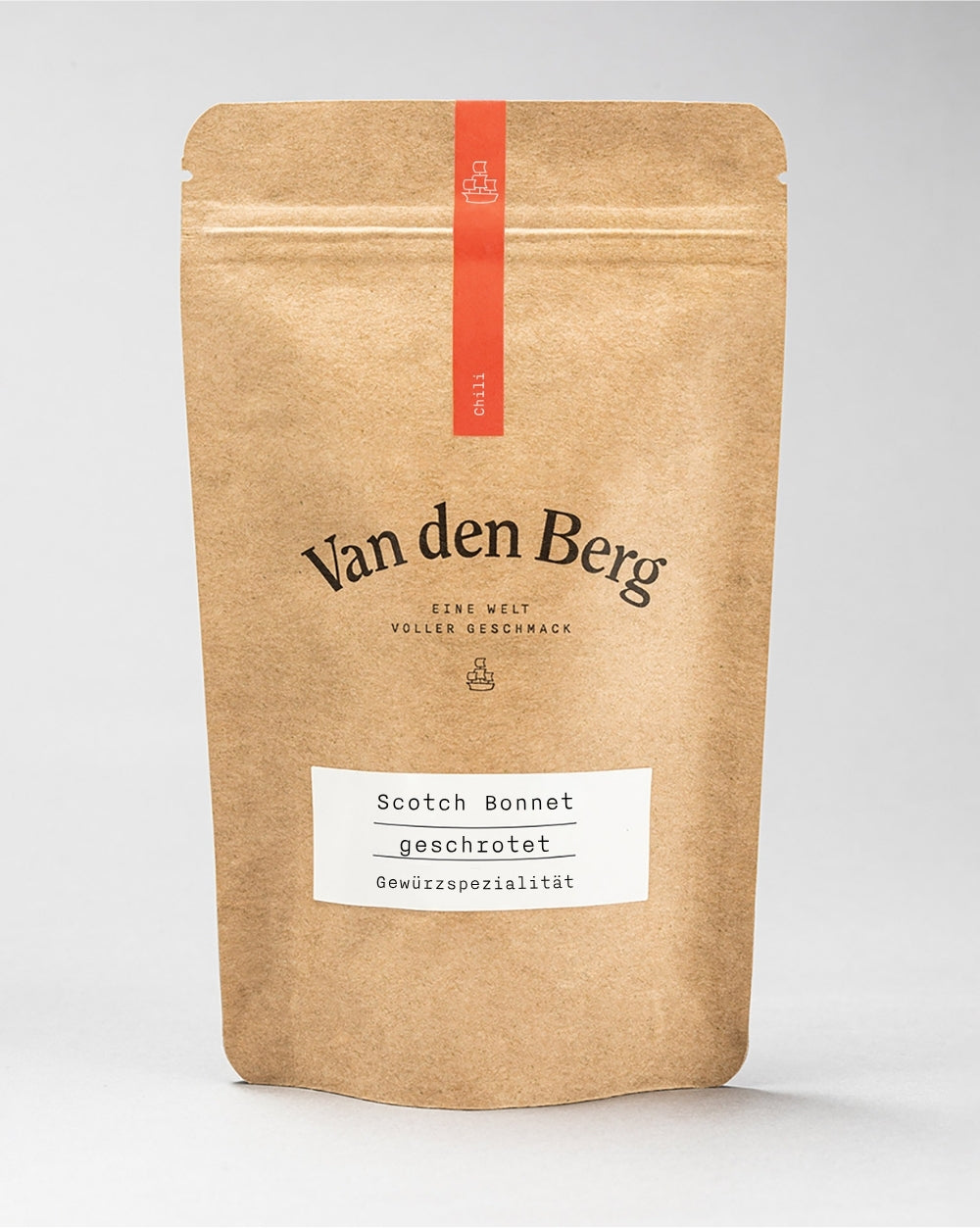 Van den Berg Scotch Bonnet Chili geschrotet Nachfüllbeutel