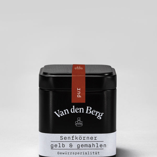 Van den Berg Senfkörner Gelb Gemahlen pur Dose 155 ml